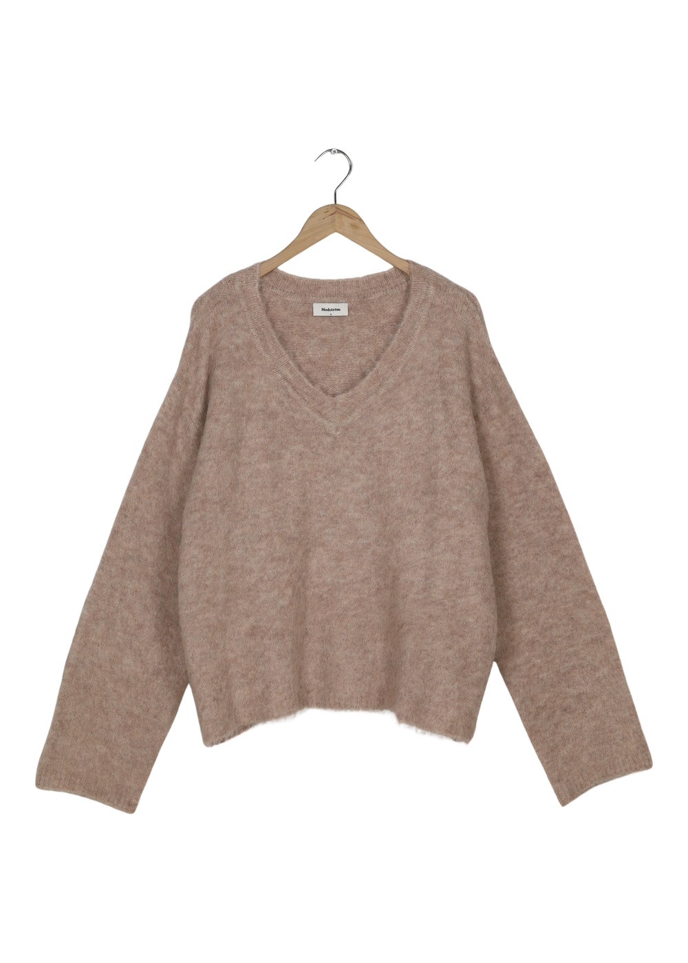 ModströM Preloved Kanemd V-Neck - Beige Melange