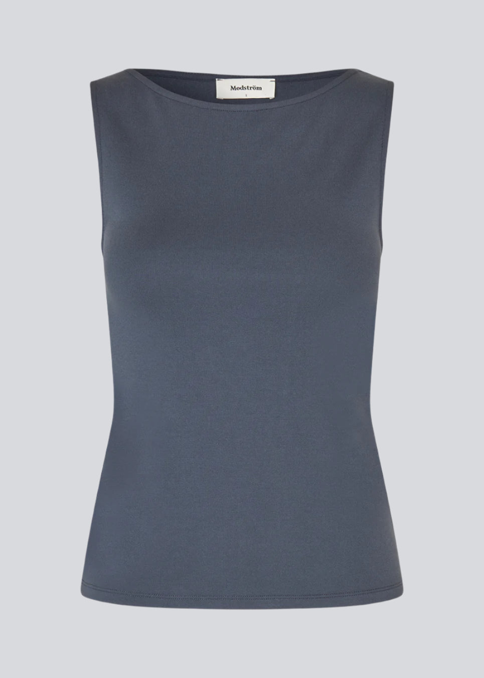 Figursyet top i blå uden ærmer med rund hals. TurnerMD tank top er fremstillet i et strækbart materiale. Match med nederdel: TurnerMD flare skirt.