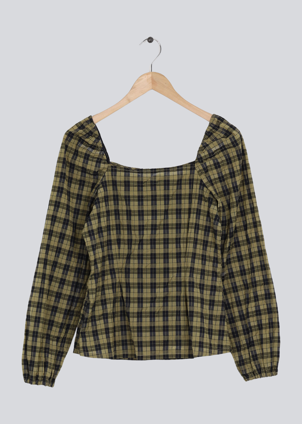 ModströM Preloved Truly Top - Black Khaki Check