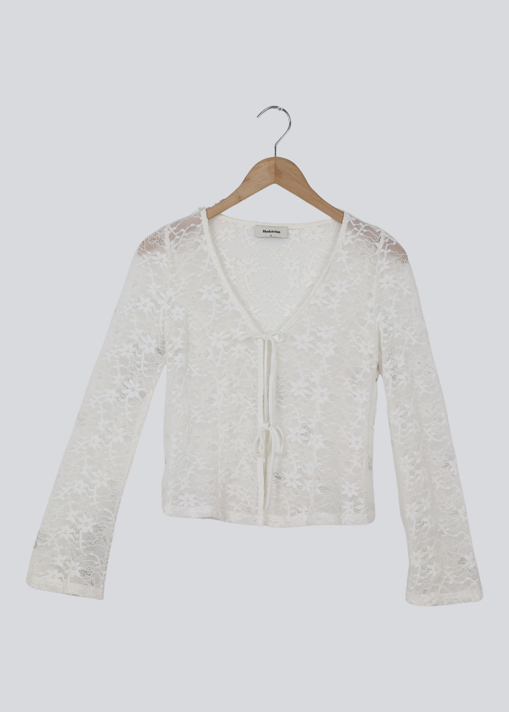 ModströM Preloved Tildemd Ls Lace Top - Soft White