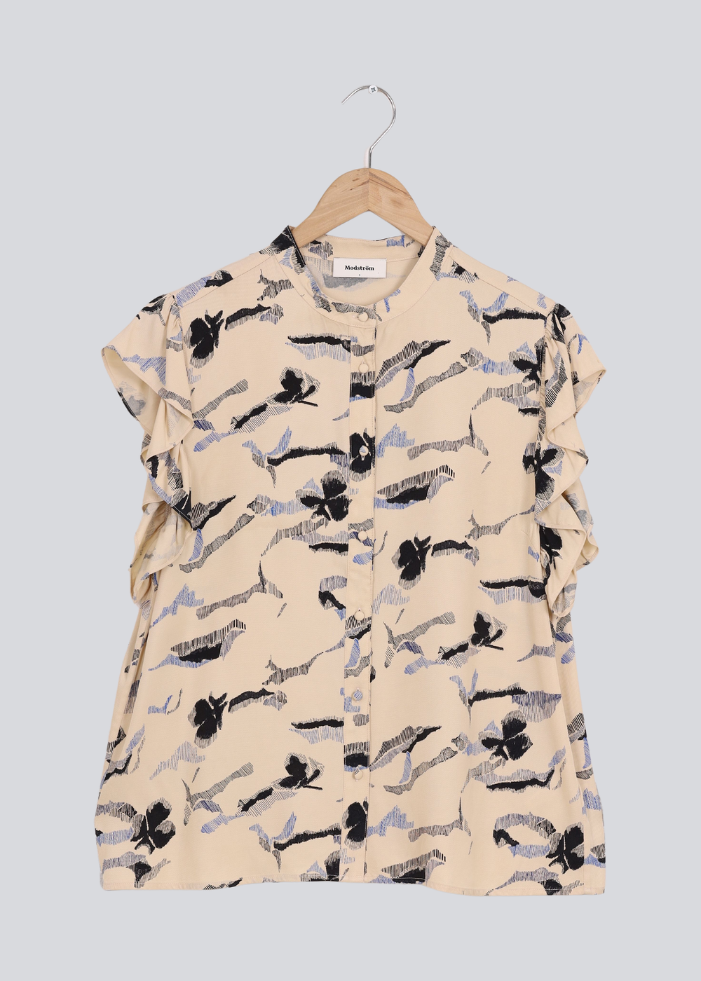 ModströM Preloved Mistmd Print Ss Top - Flower Horizon