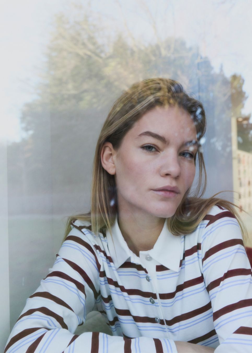 Hellenmd LS stripe polo - Andorra Blue Stripe