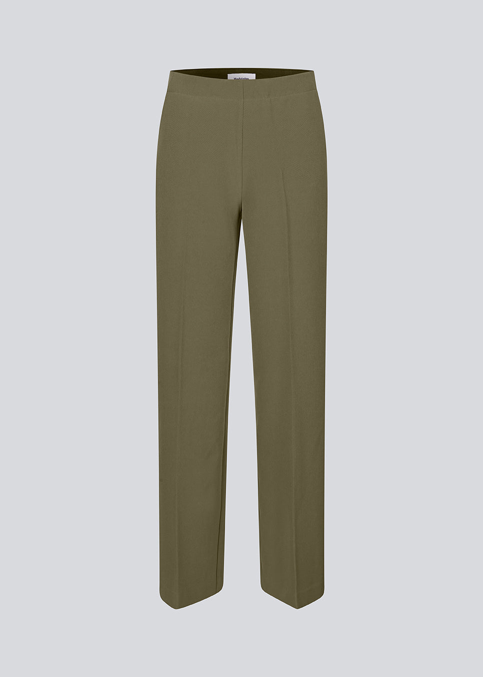 Klassiske bukser i mørkegrøn med pressefolder og lige ben. Nelli pants lukkes med en skjult lynlås i siden og har en skjult elastik indeni taljen for et mere komfortabelt fit.  Indersøm S/36: 82 cm Bukserne forlænges med 0,5 cm for hver størrelse.