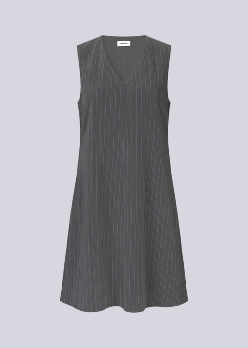 AbrahamMD dress - Grey Pinstripe