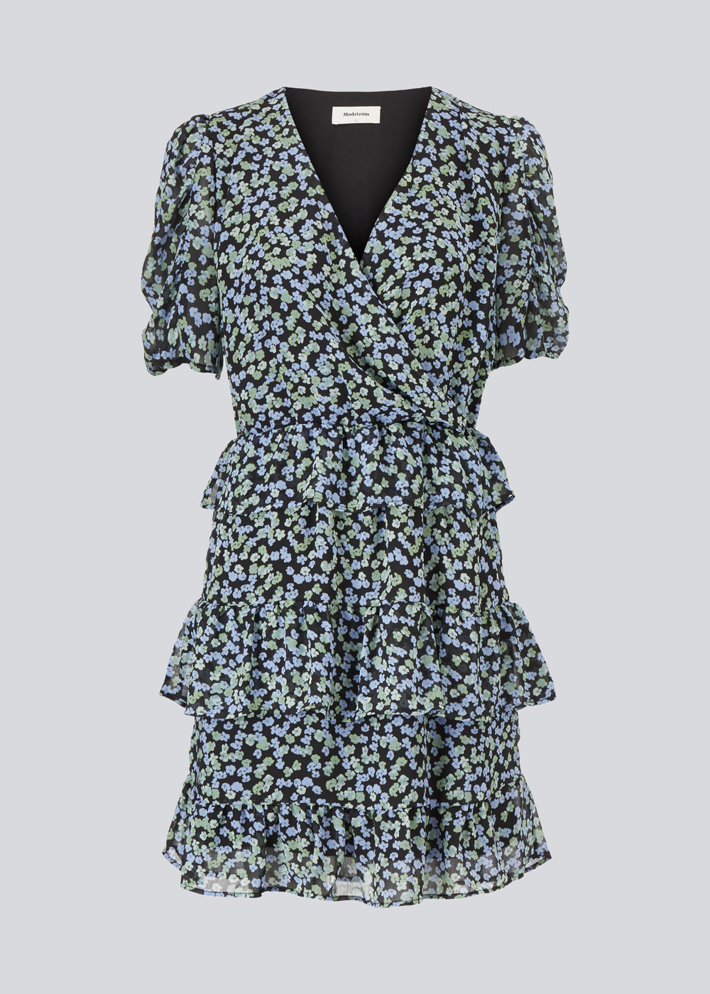Modström Preloved Earl print dress, varen er en brugt style - Blue Mini Floral