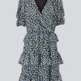 Modström Preloved Earl print dress, varen er en brugt style - Blue Mini Floral