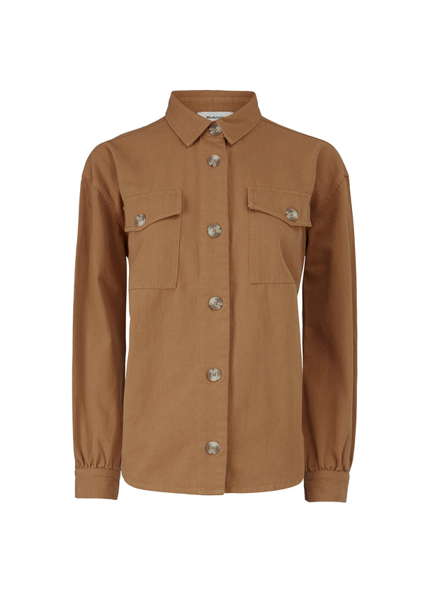 Modström Preloved Catalina shirt - Brown Oak
