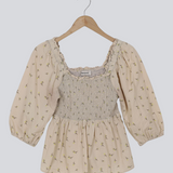 Modström Preloved Tinne print top - Lemon Bloom