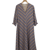 Modström Preloved Clementine print dress - Faded Dark Stripe