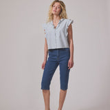 Nikkomd top - White Blue stripe