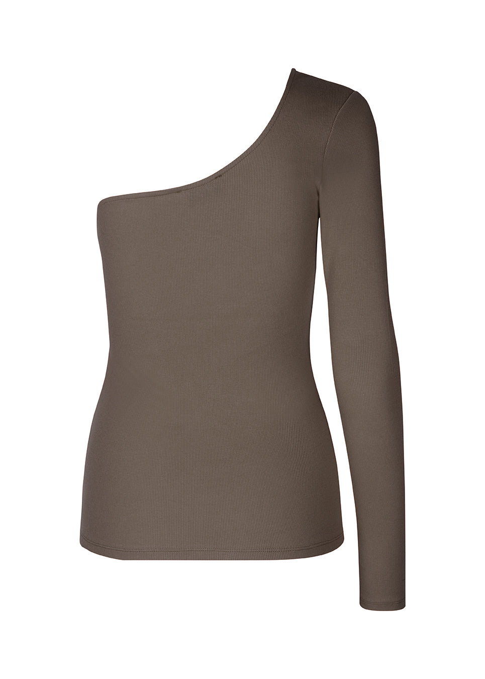 Lækker basic top i brun i en blød bomuldsrib. IgorMD one shoulder LS top har en tætsiddende pasform med et enkelt asymmetrisk langt ærme og er perfekt at style til et sporty look. 