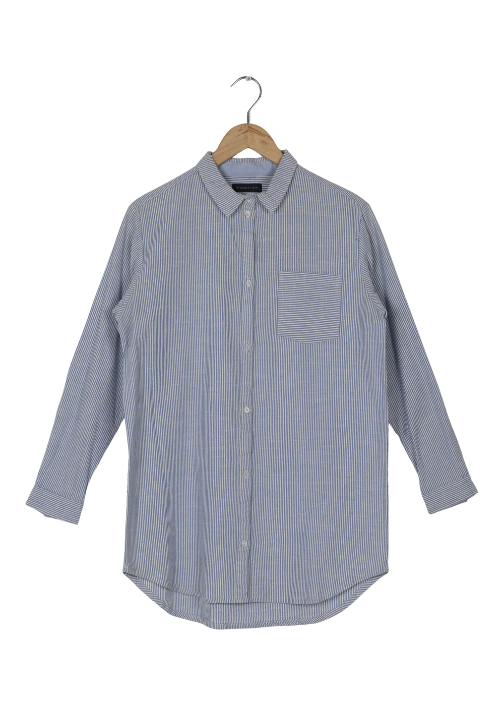 Modström Preloved Stribet skjorte - Blå