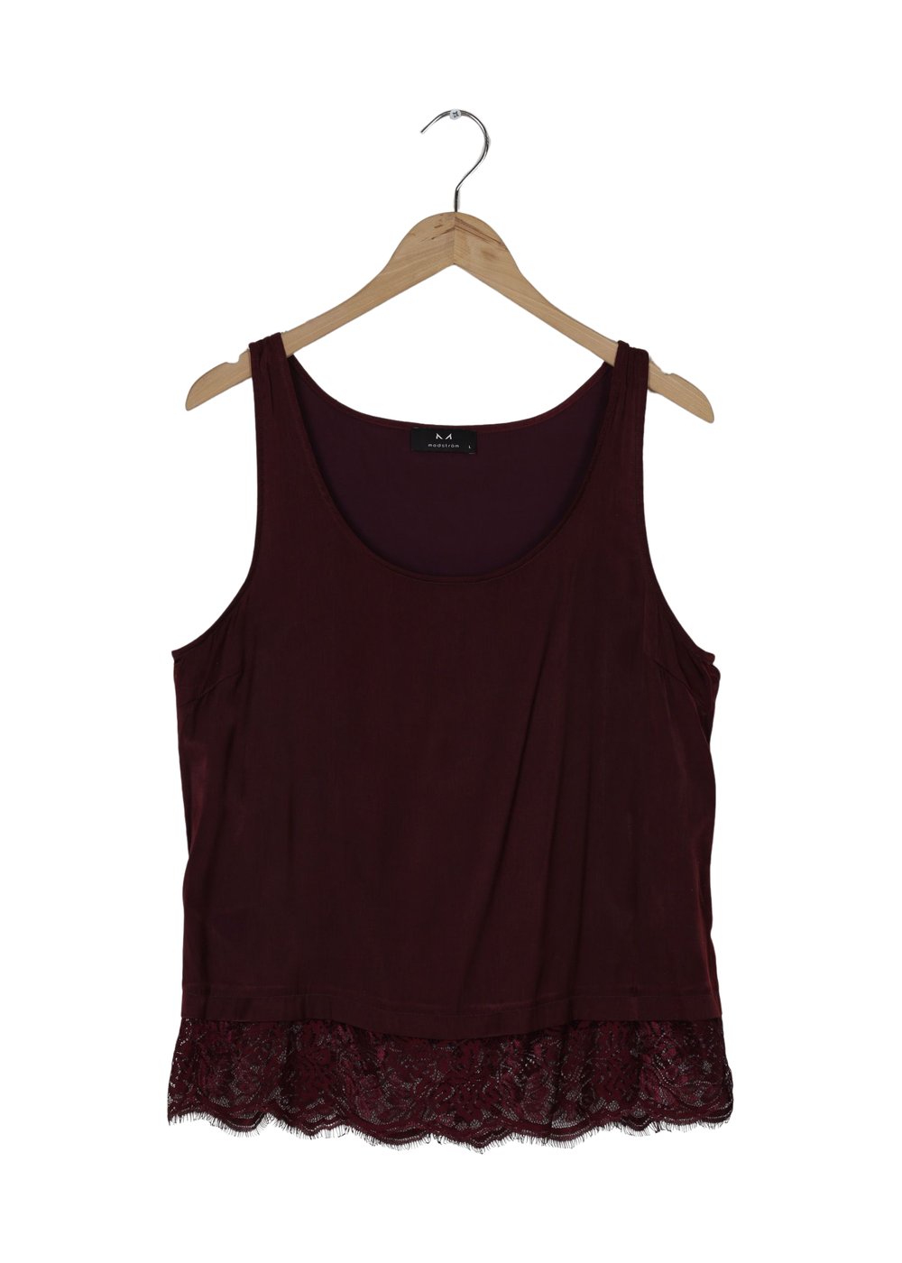 Modström Preloved Mørkerød top - Mørkerød