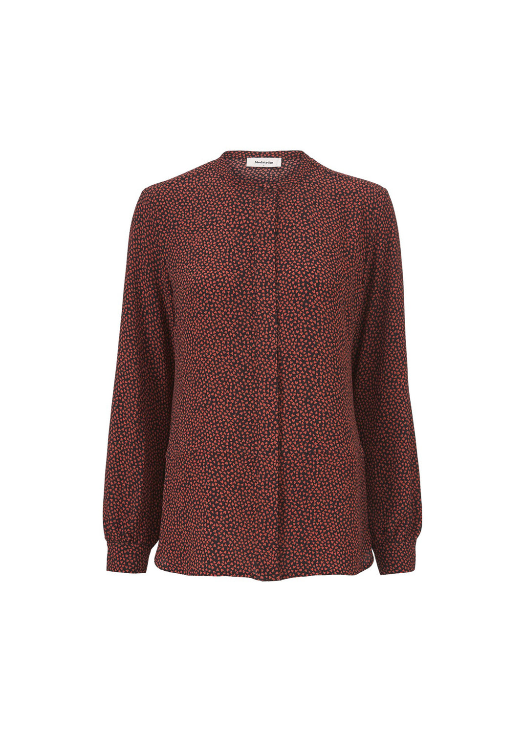 Modström Preloved Atlas print shirt, varen er en brugt style - Heart red blush