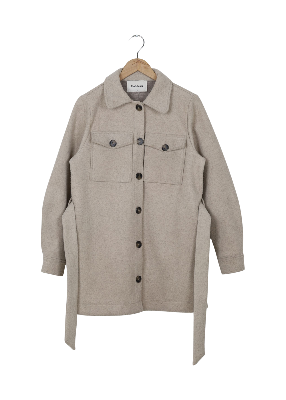 Modström Preloved OliviaMD coatigan - Beige melange