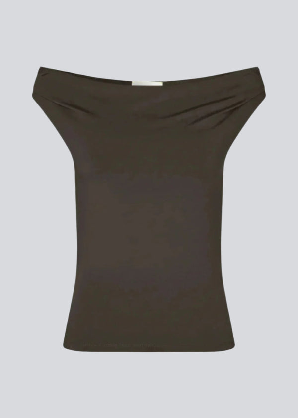 HimaMD off-shoulder top - Seal Brown