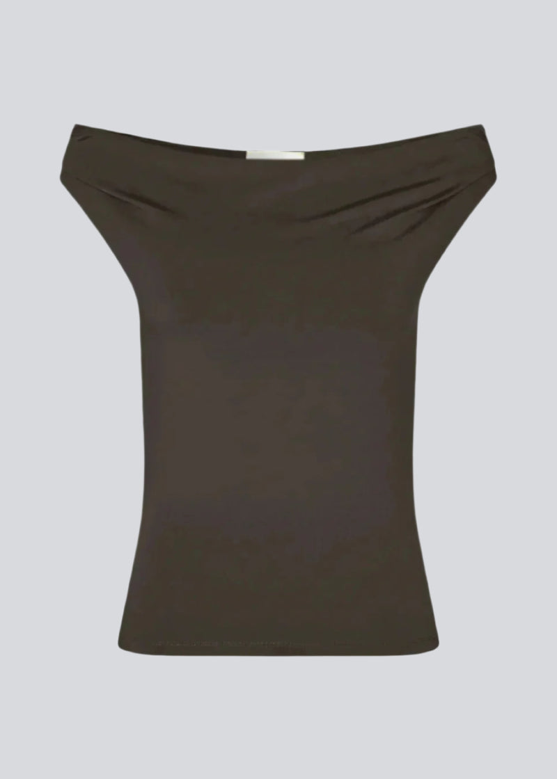 HimaMD off-shoulder top - Seal Brown