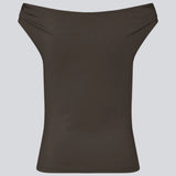 HimaMD off-shoulder top - Seal Brown