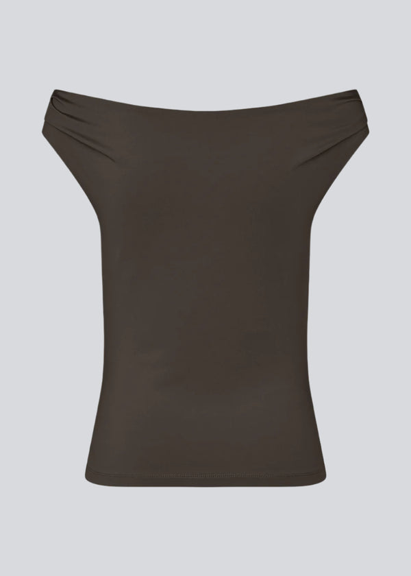 HimaMD off-shoulder top - Seal Brown
