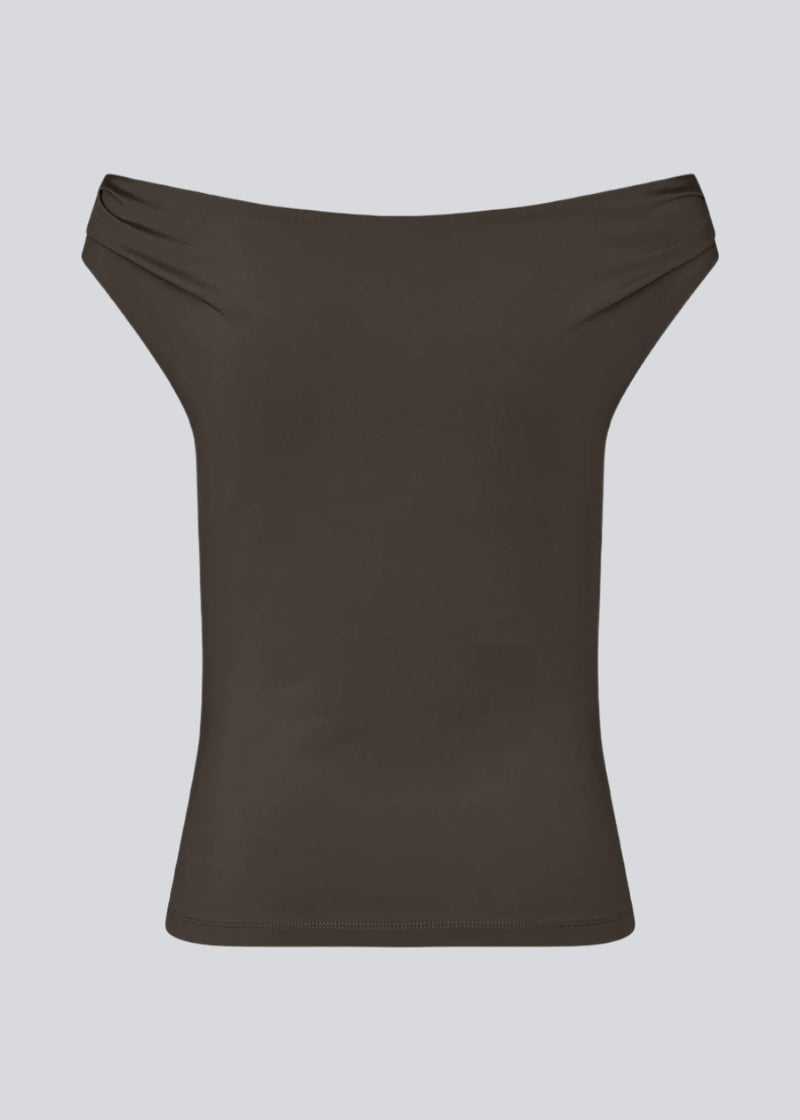HimaMD off-shoulder top - Seal Brown