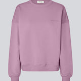 Sweatshirt i lilla i bomuldsblanding med logo. Paulamd sweat har en rund halsudskæring og ribkant vedbåde bund og ærmer.&nbsp;