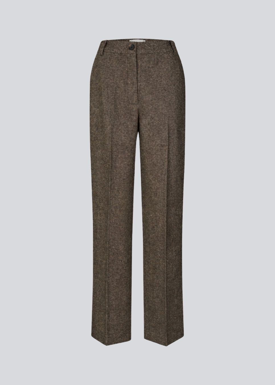 Habitbukser i uld med brede ben. Rockymd pants har høj talje, læg og sidelommer. En klassisk buks i struktureret materiale.