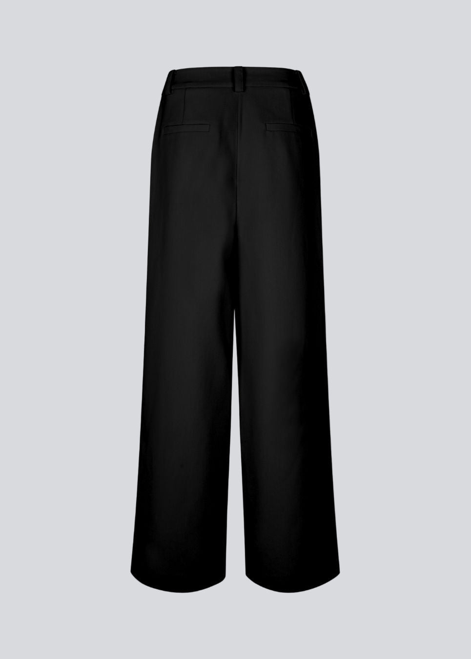 Sorte habitbukser med læg i et klassisk gale materiale. Galemd wide pants har brede ben og sidelommer.&nbsp;