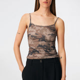 Himamd print strap top - Camo