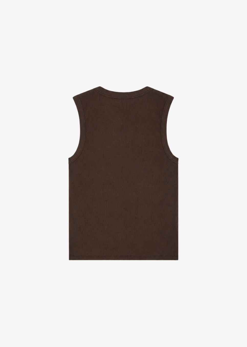 Tætsiddende ærmeløs top med dyb V-udskæring. Igormd v-neck top er skabt i ribbet økologisk bomuld med stretch. Brug den under en åben skjorte eller med bukser med vide ben.