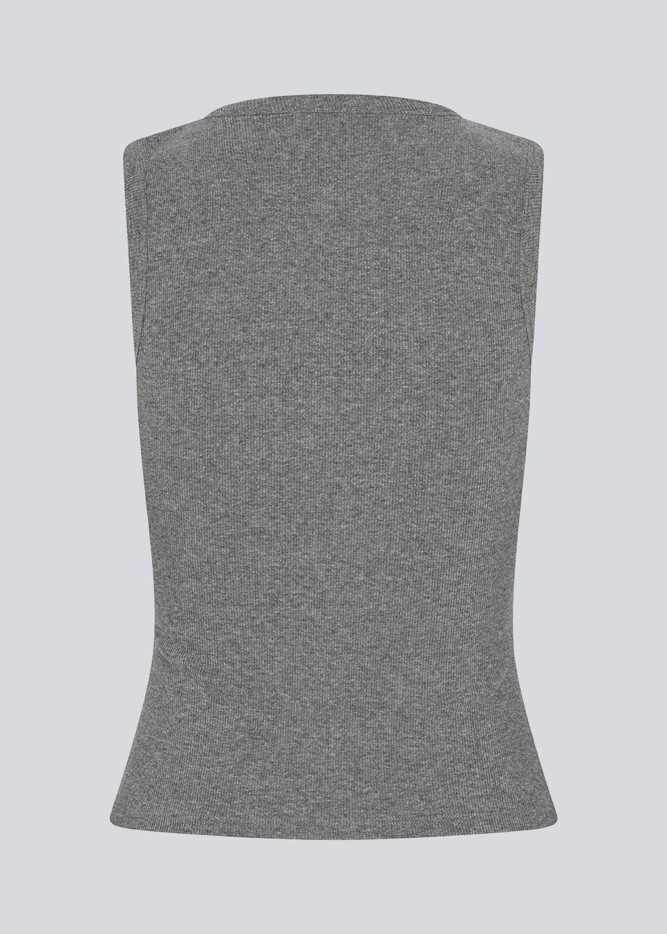 Ærmeløs top i ribbed bomuldsjersey. Igormd tank top har en tætsiddende pasform og en rund halsudskæring.