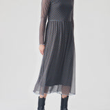 Modström Preloved Fairy print dress - Blue Camel Check