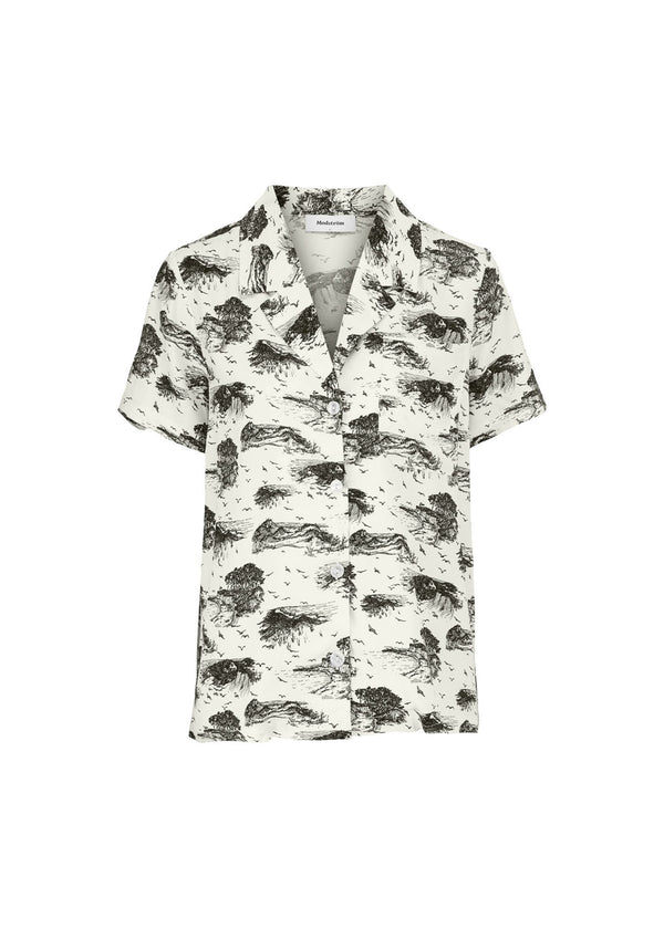 Modström Preloved Ivar print shirt  - Shore