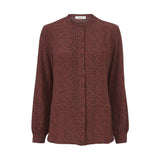 Modström Preloved Atlas print shirt, varen er en brugt style - Heart red blush