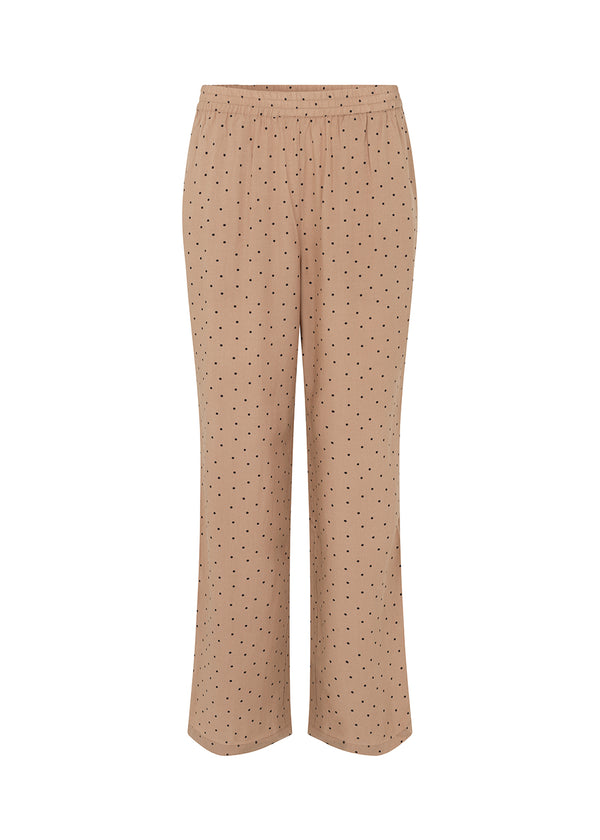 Modström Preloved Talle print pants - Camel Polka