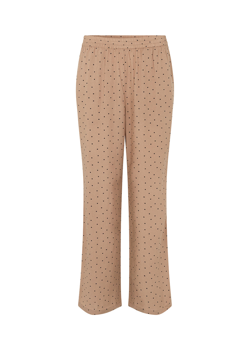Modström Preloved Talle print pants - Camel Polka