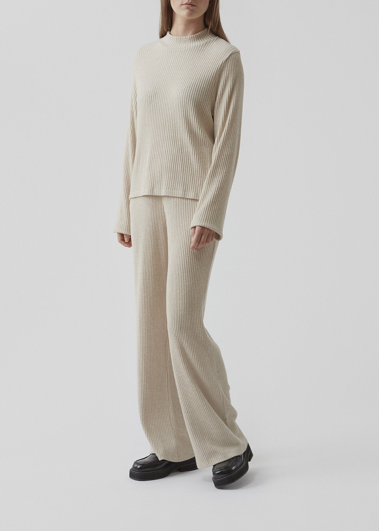 Modström Preloved Nimbus pants - Beige melange