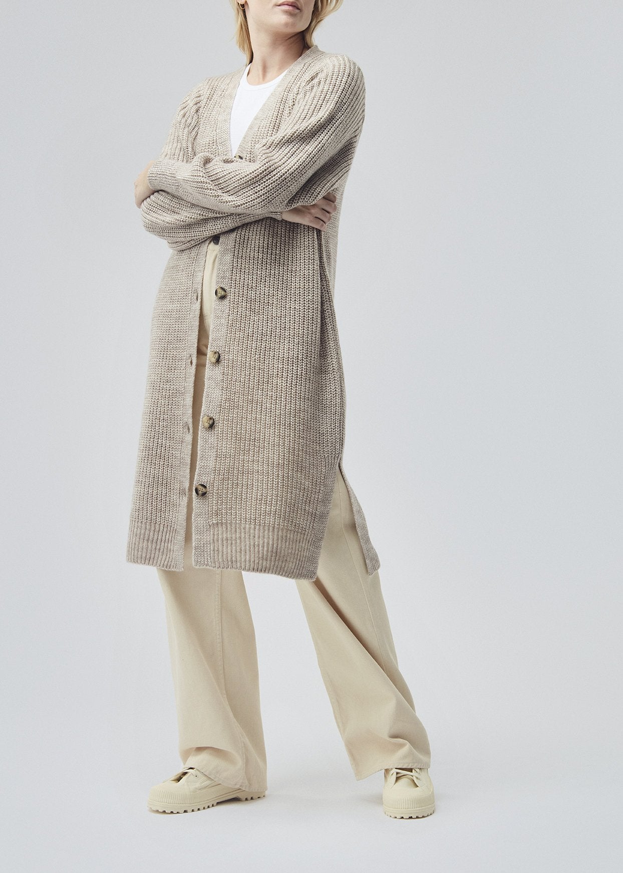 Modström Preloved Timme cardigan - Beige melange