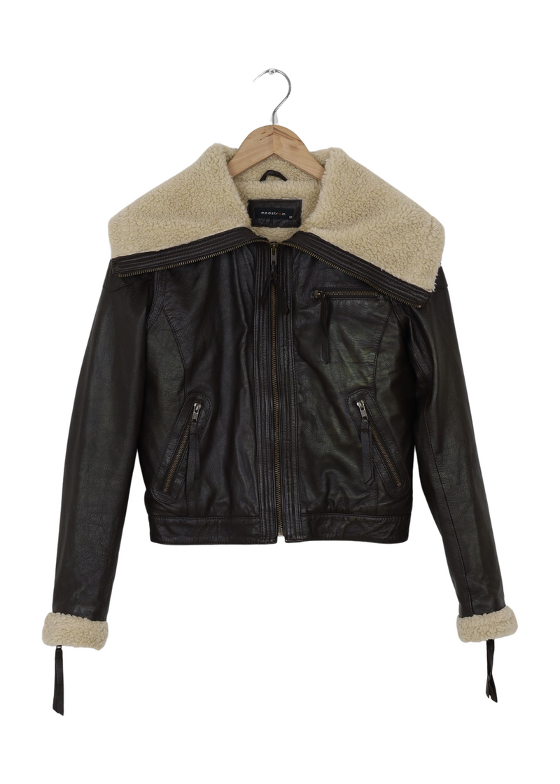 Modström Preloved Sort læderjakke - BLACK