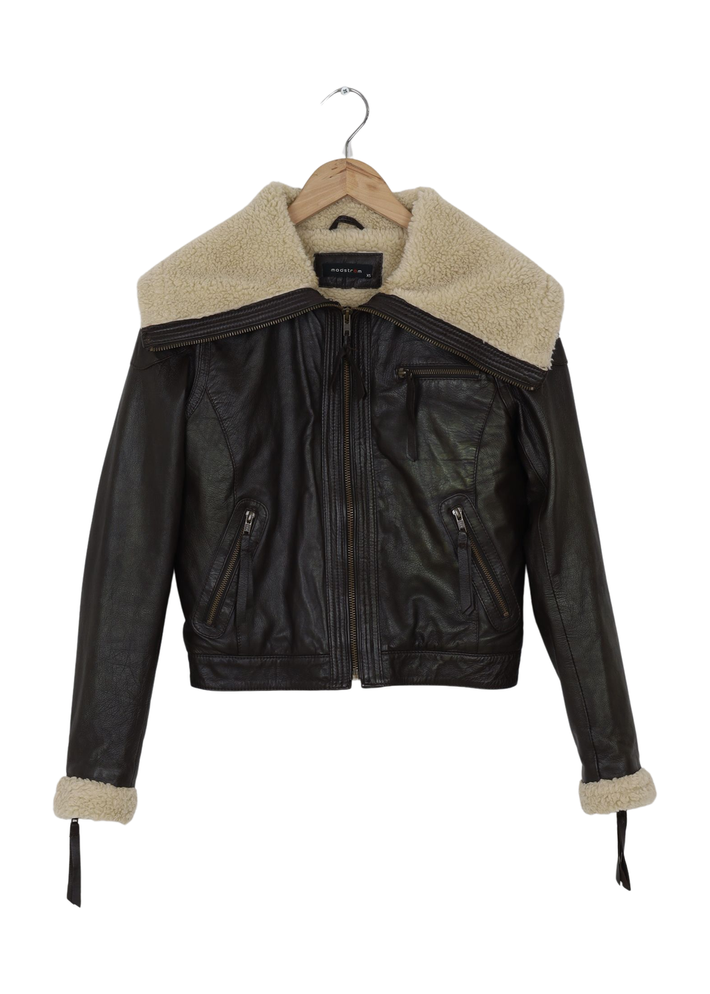 Modström Preloved Sort læderjakke - BLACK