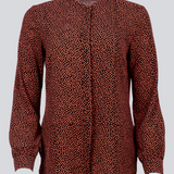 Modström Preloved Atlas print shirt, varen er en brugt style - Heart red blush