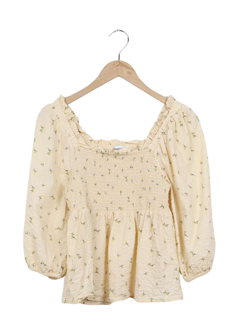 Modström Preloved Tinne print top - Lemon Bloom