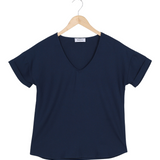 Modström Preloved Camda V-neck t-shirt - navy - Blå