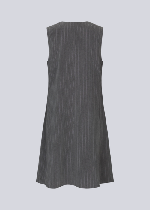 AbrahamMD dress - Grey Pinstripe