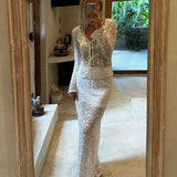 TildeMD ls lace top - Soft White