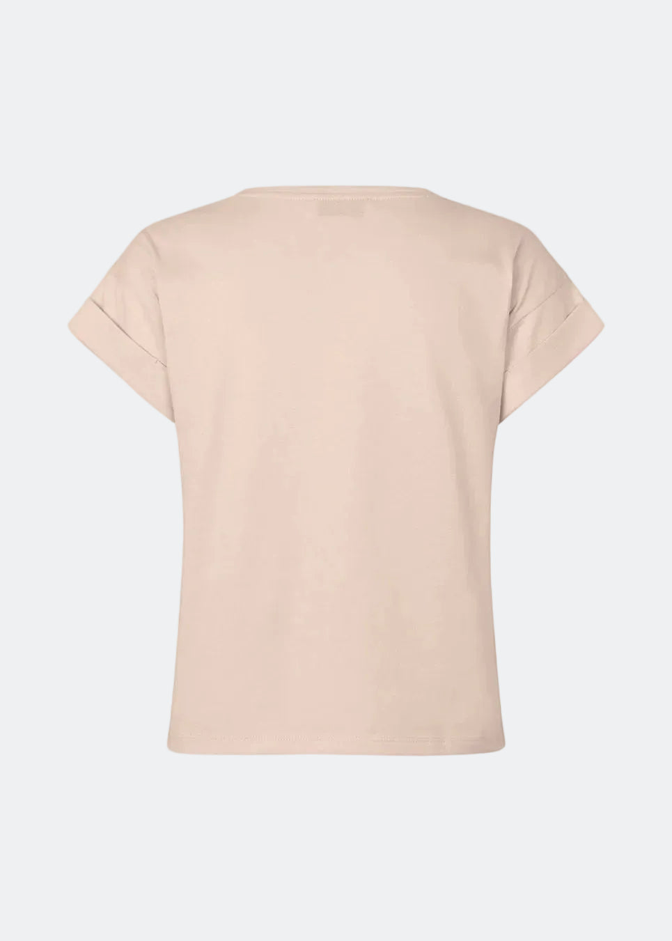 T-shirt i økologisk bomuld med en smule kortere længde. BrazilMD short t-shirt har rund hals og opsmøgede ærmer.