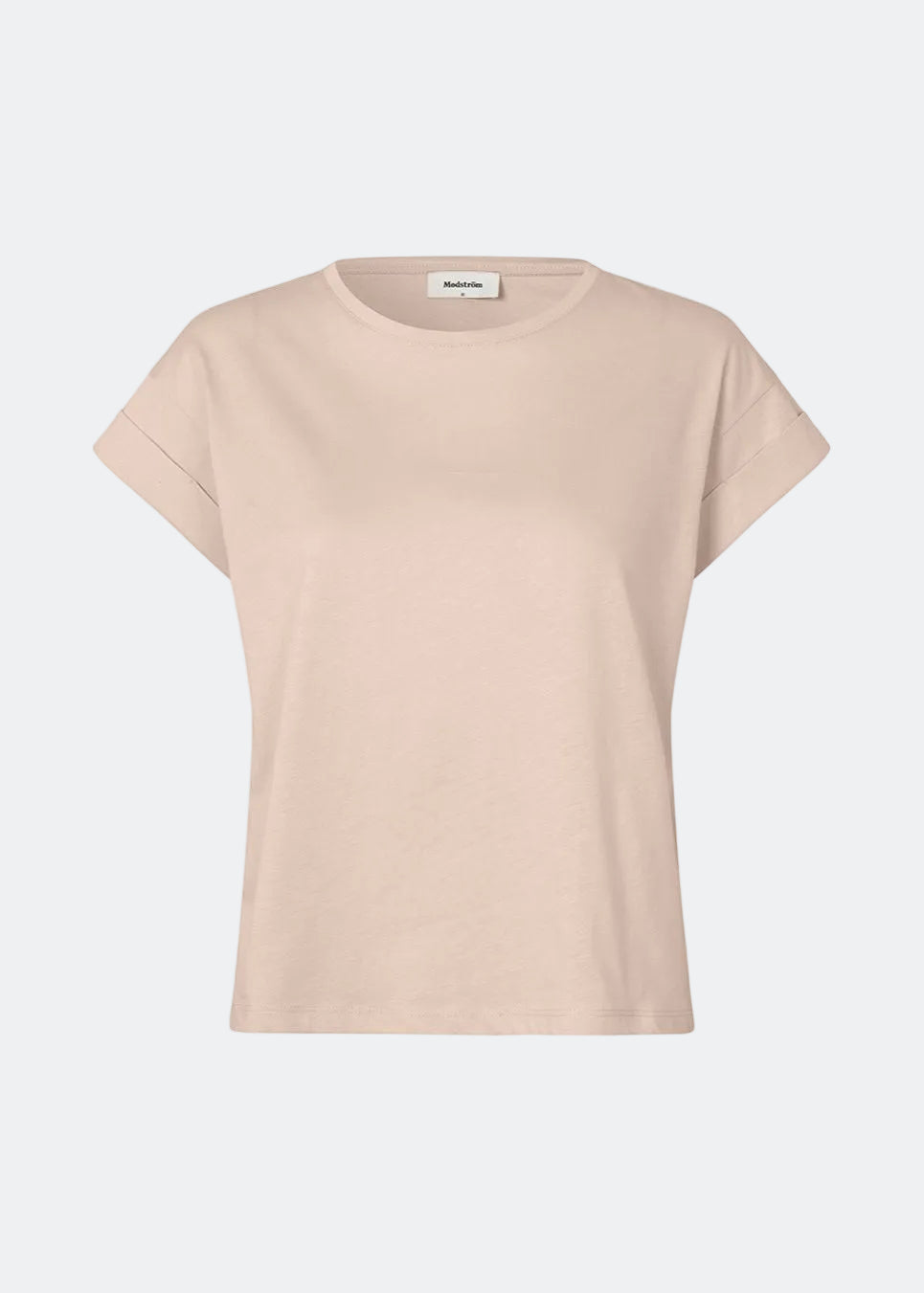 T-shirt i økologisk bomuld med en smule kortere længde. BrazilMD short t-shirt har rund hals og opsmøgede ærmer.