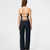 Cirkelinemd top - Dark Grey Melange