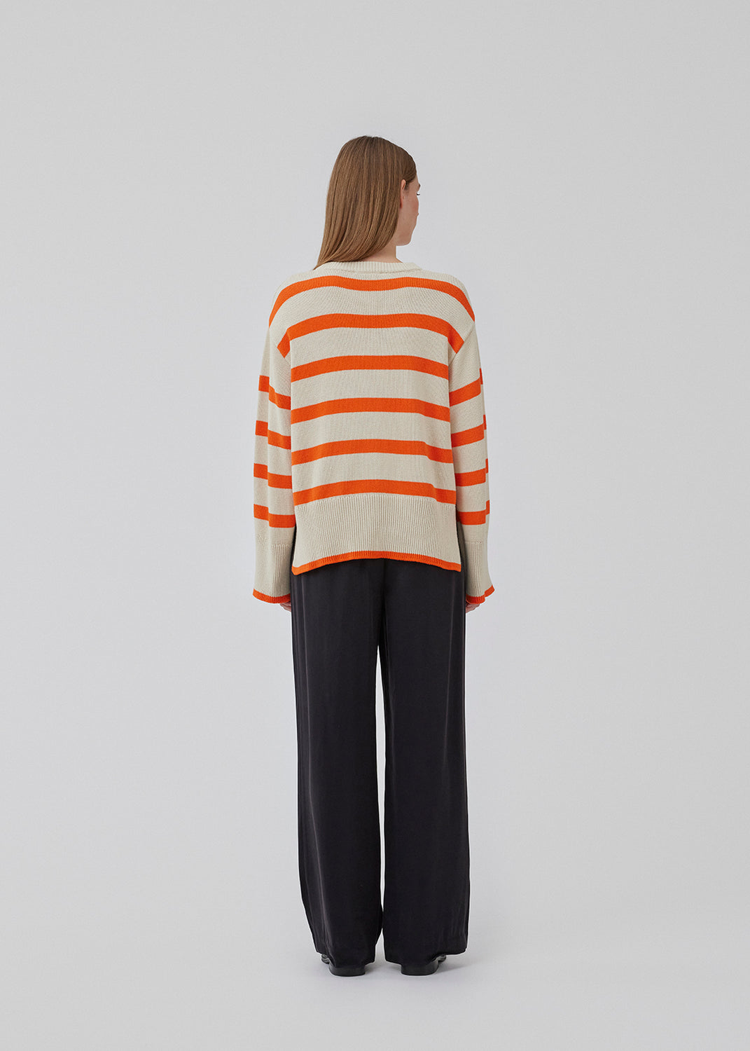 CorbinMD stripe o-neck - Summer Sand Flame