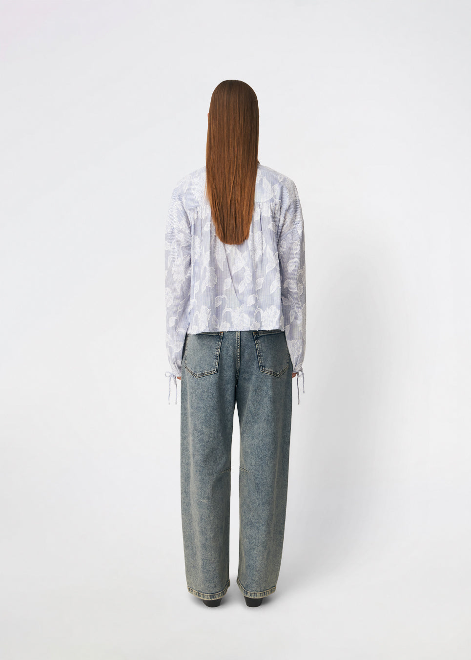 Cristanmd shirt - Blue striped jacquard