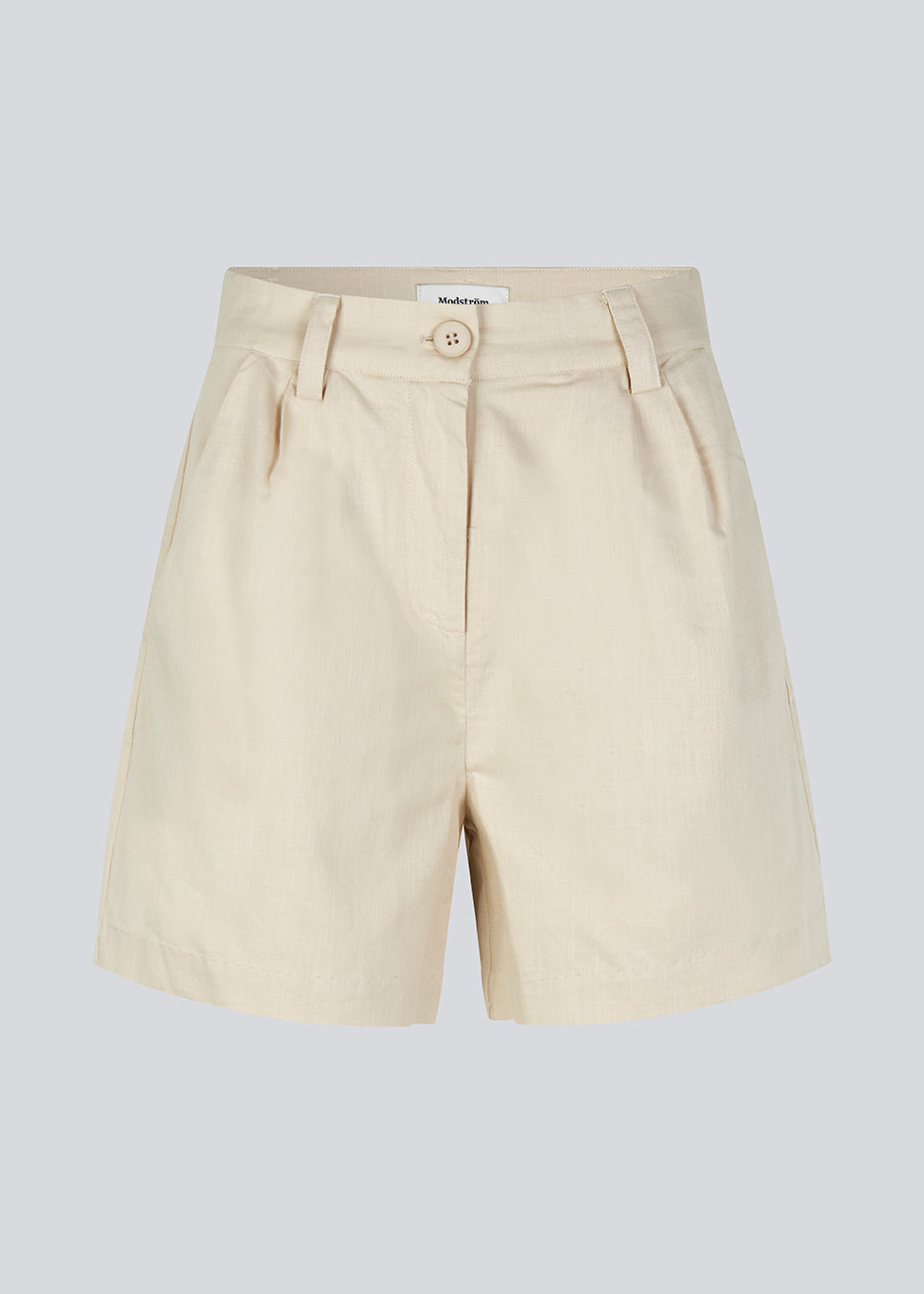 Bomuldsshorts med brede ben. CydneyMD shorts har et skræddersyet udtryk med plisseringer foran og paspolerede lommer bagpå.